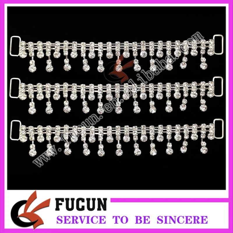 2017 New style Clear rhinestone bikini connector for bikini strap