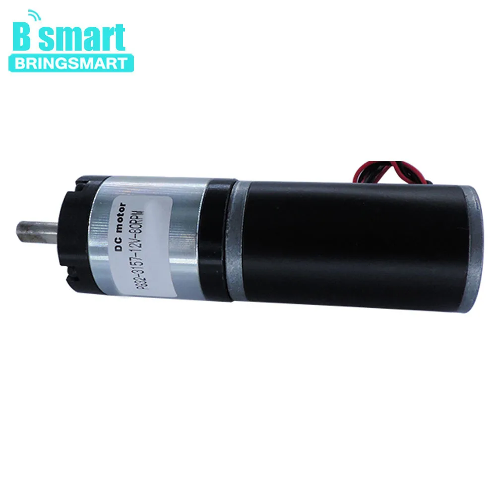 

6-24V Planetary DC Geared Motor 80rpm Low Speed High Torque Brush Electronic Machine Reduction 12V With Gearbox