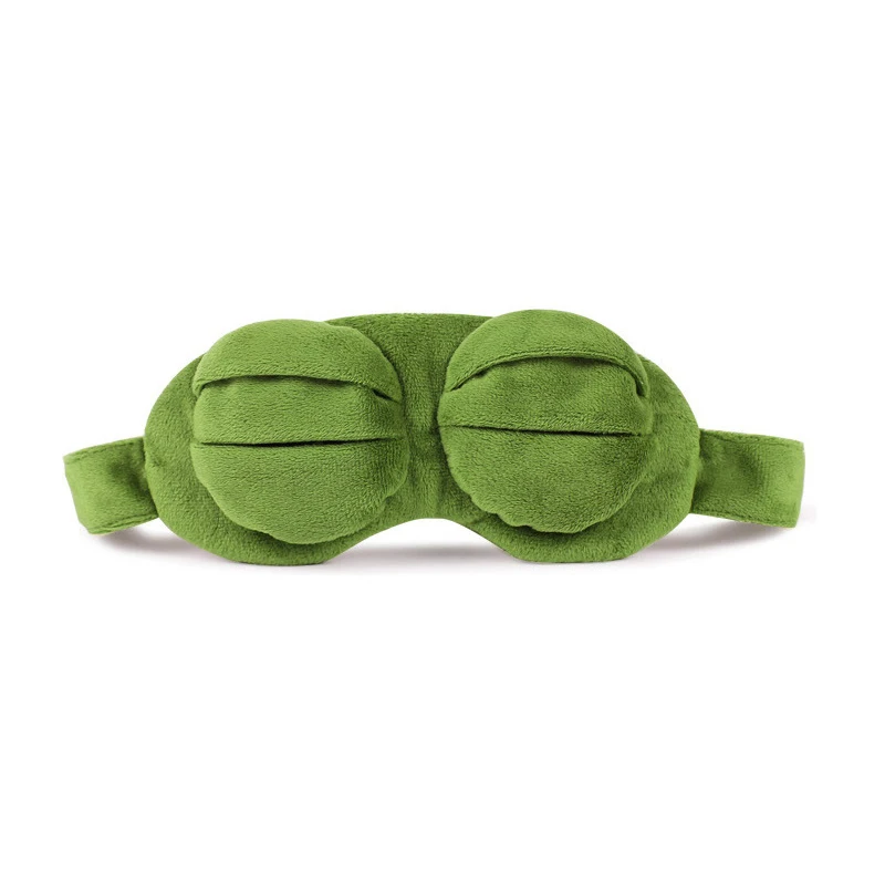 Забавные креативные лягушка Пепе грустная лягушка 3D маска для глаз крышка мультик плюшевая маска для сна в виде милого героя Аниме подарок