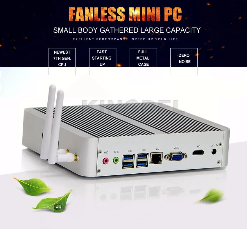 Мини-ПК Intel Core i3 5005u, HTPC, без вентилятора мини настольный компьютер, HDMI, WI-FI, 4 * usb.3.0, Intel HD 5500 Графика, 2.00 ГГц, windows10