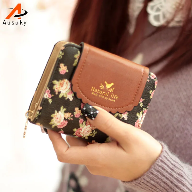 New Brand Fashion Flower Pendant font b Wallet b font Hasp Women font b Wallet b
