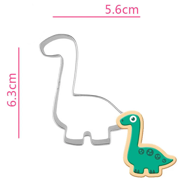 Cokytoop Llama формочки для печенья из нержавеющей стали Единорог Фламинго формы для печенья Пасхальный кролик детский душ вечерние кухонные инструменты для выпечки - Цвет: Dinosaur B