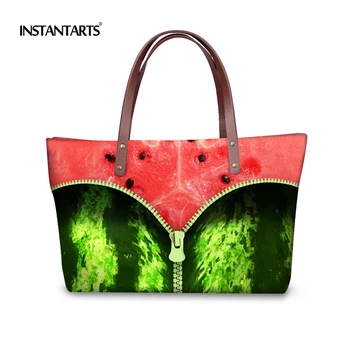

INSTANTARTS Famous Brand Big Casual Women Handbag Fruit Print Tote Spanish Brand Shoulder Bag Ladies Large Hand Bag Bolsos Mujer