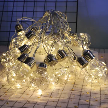

20 Blubs led solar LED Light Waterproof LED Copper Wire String Holiday Outdoor led strip Christmas Party Wedding Decoration