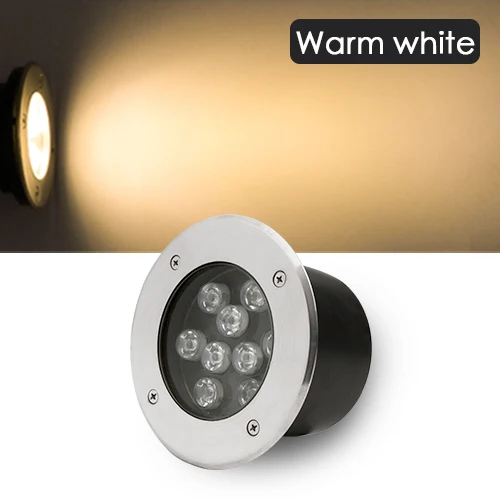 RGB светодиодный подземный светильник с дистанционным управлением AC110V 220V RGB 18 Вт 24 Вт 36 Вт светильник для двора IP68 уличный светильник для сада - Испускаемый цвет: Warm white