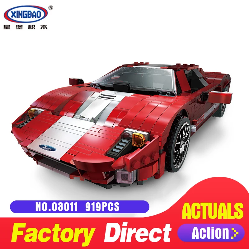 

XingBao 03011 919Pcs Genuine Creative MOC Technic Series The Red Phantom Racing Car Set Building Blocks Bricks Toys XB-03011
