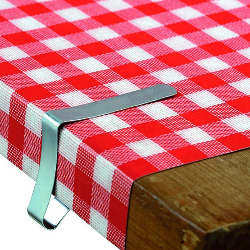 4pcs/set stainless steel tablecloth clip Useful Stainless Steel Table Cloth Clips Holder Cloth Clamps Party Picnic
