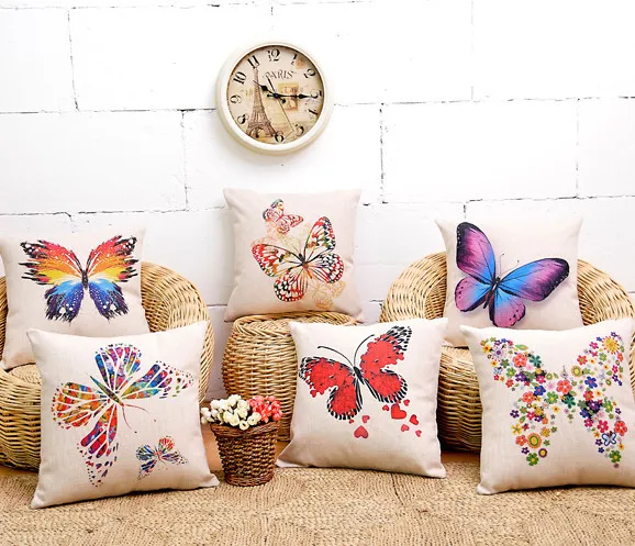 spring butterfly home decor cushion linen cotton pillow sofa cushions decorative throw pillow free shipping - Decorative Pillows For Sofa spring butterfly home decor cushion linen cotton pillow sofa cushions decorative throw pillow free shipping - Decorative Pillows For Sofa