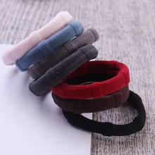 10 шт./компл. простая повязка для головы однотонные Цвет повязка на голову резинка личность хвостик волос Веревка G0417