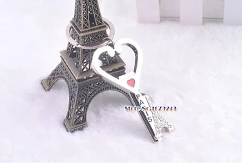 

effel Tower Bottle Opener, LOVE PARIS Effel Tower Key Chain Heart Shaped Beer Bottle Opener Fashion Design Metal Keyring Souven