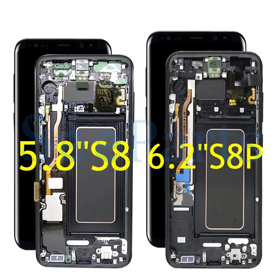 For Samsung galaxy S8 Lcd Display Touch Screen Digitizer Assembly For Samsung S8 Plus G950F G950U G950W8 G955F G955W lcd +frame (1)