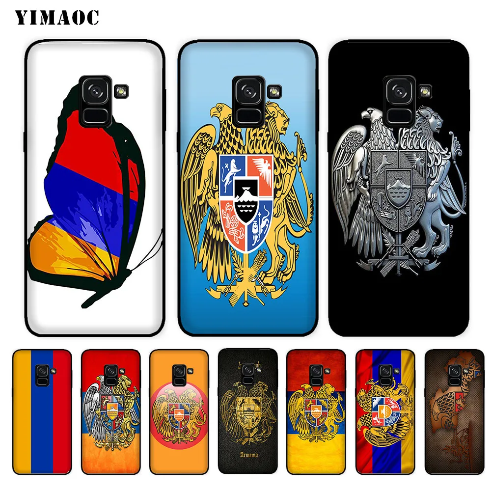 YIMAOC Armenia Flag coat of arms Soft Case for Samsung Galaxy A3 A5 A6 A7 A8 A9 Plus Note 8 9 A10 A30 A40 A50 A70 |