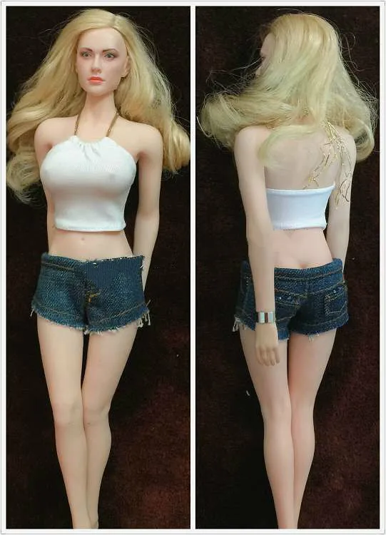 1//6 Female Figure Doll Clothes Handmade Jeans Shorts for 12/" Action Figures Body