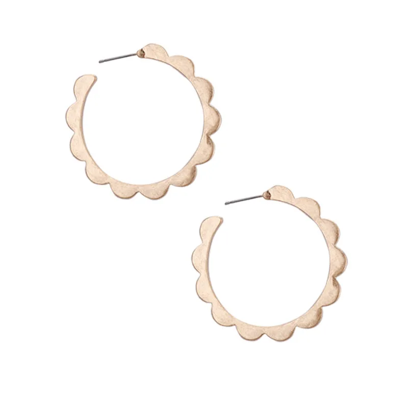 

Effortless Chic Style Metal Hoop Earring-Simplicity Big Round Hoops for Women