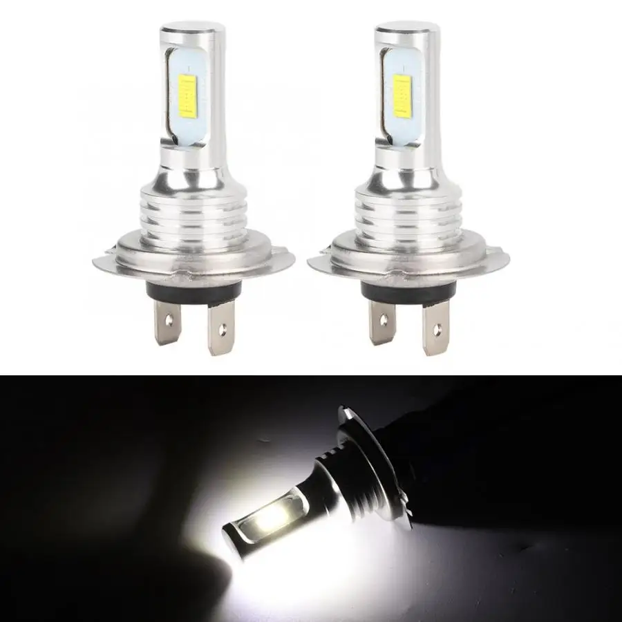 2Pcs 80W 3200LM 3000K 3570 Car LED Fog Light Bulb CSP-Chips Fog Lamp Bulbs H8/H11, H3, 9005/9006, H1, 881, H7, 880