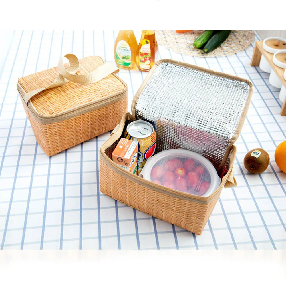

2019 New lunch bag food picnic bags for women children Portable Insulated Thermal Cooler Lunch Box Tote Storage Bag Picnic