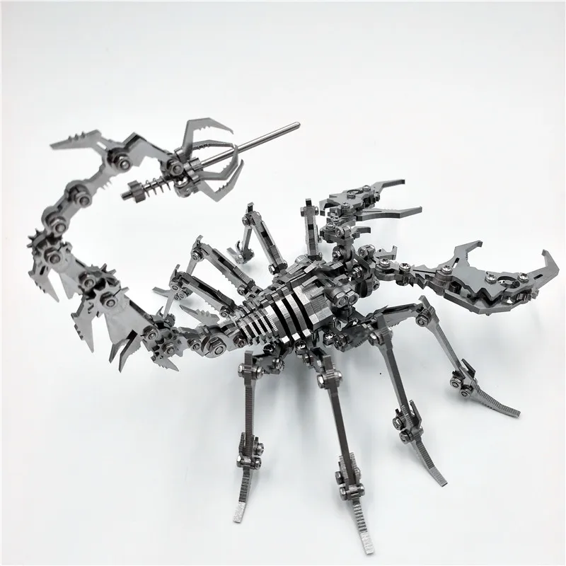 Робот насекомое Скорпион из нержавеющей стали Металл 3D DIY модели наборы головоломки детские игрушки хобби для мальчиков сплайсинг Скорпион строительные brinquedos