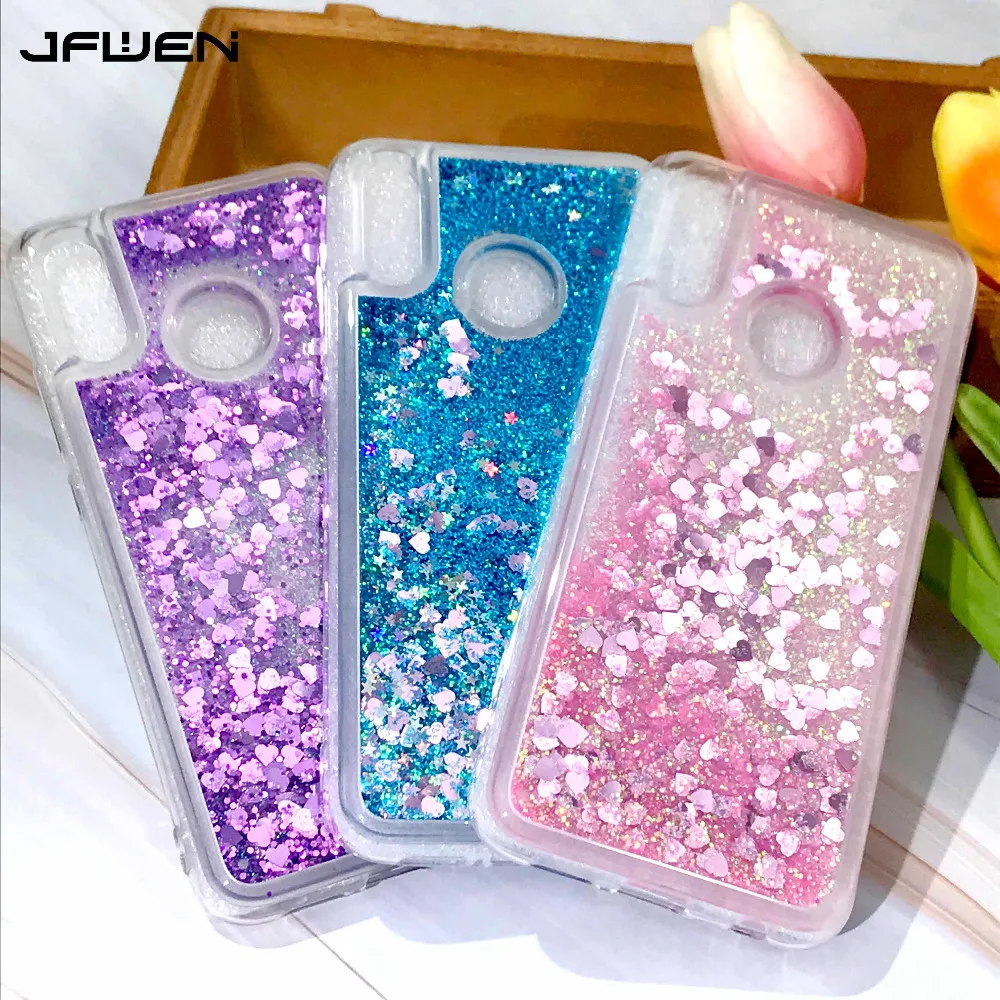 

Y6 2019 Phone Cases For Huawei Y6 Pro 2019 Case Liquid Glitter Quicksand Silicone Back Cover For Huawei Y6 Prime 2019 Case Shell