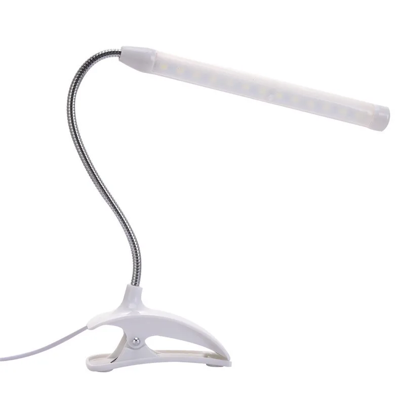 

Booklight Kindle Usb led flexible Small Clip-on Desk Lamp with Long Lamp Holder USB Charging #2017 Gift 3