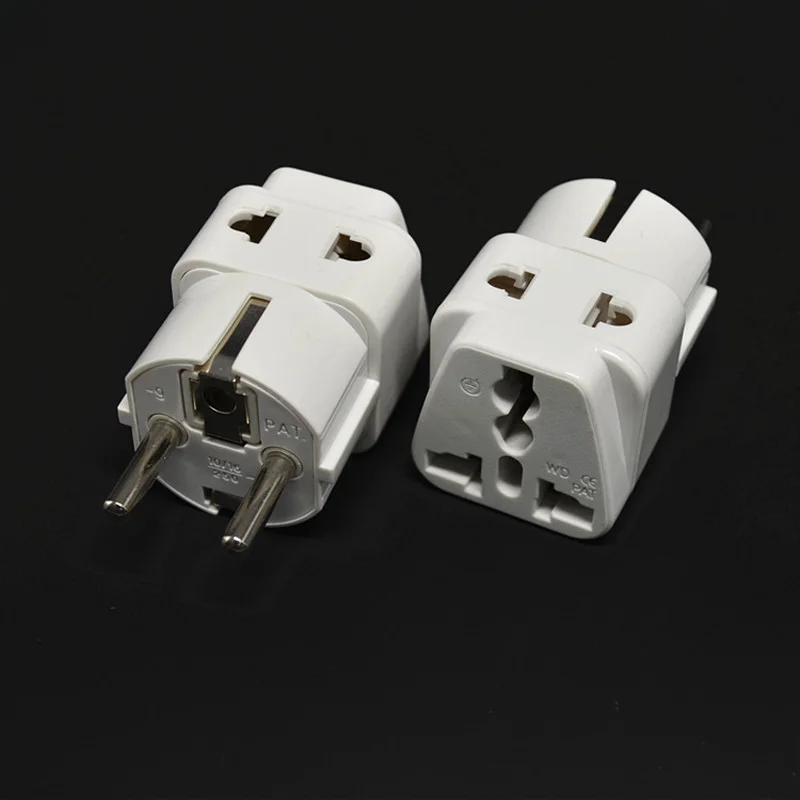 Top Quality Portable 10pcs/lot White UK AU US EU to Germany AC Power