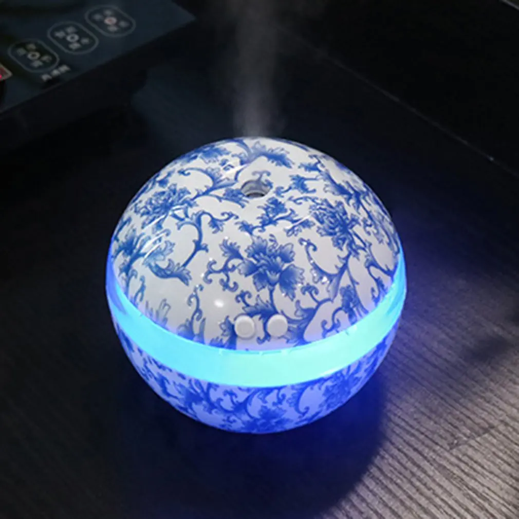 Humidifier Blue White Porcelain Ultrasonic Air Humidifier Aroma