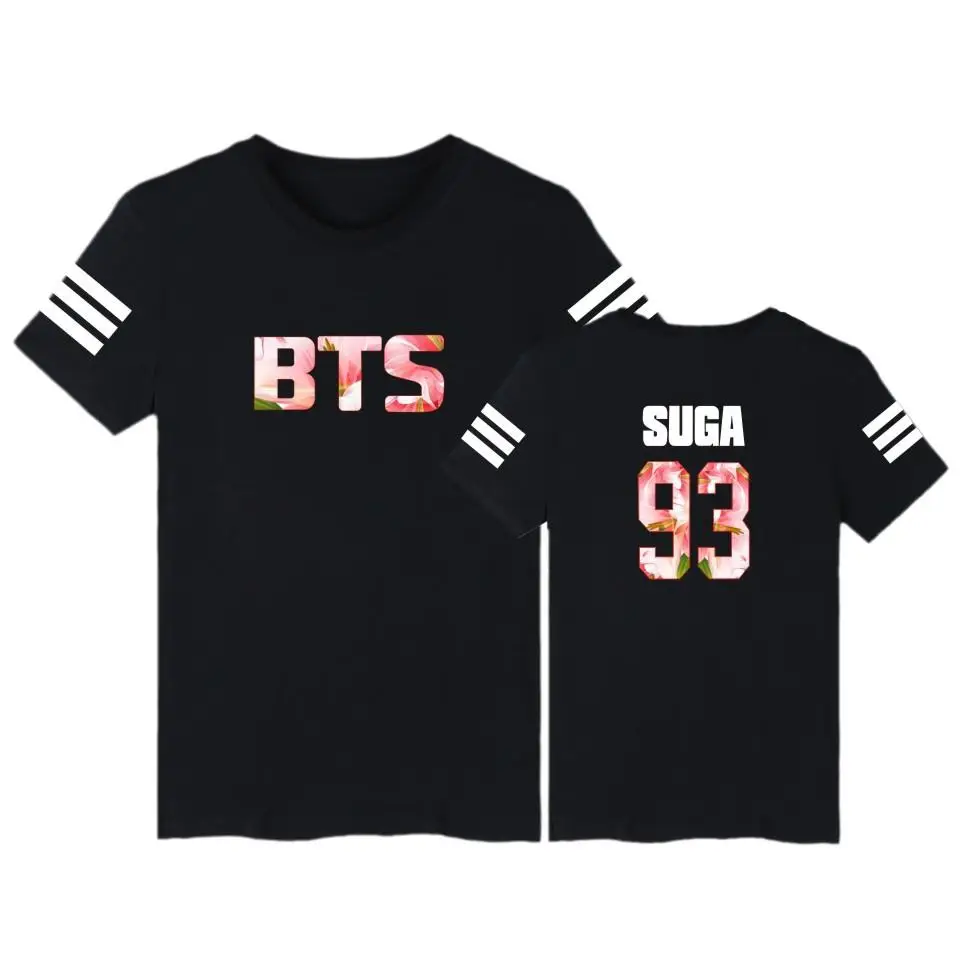 2019 Мужская футболка корейская мода bts Женская футболка простая популярная футболка с короткими рукавами для влюбленных уличная