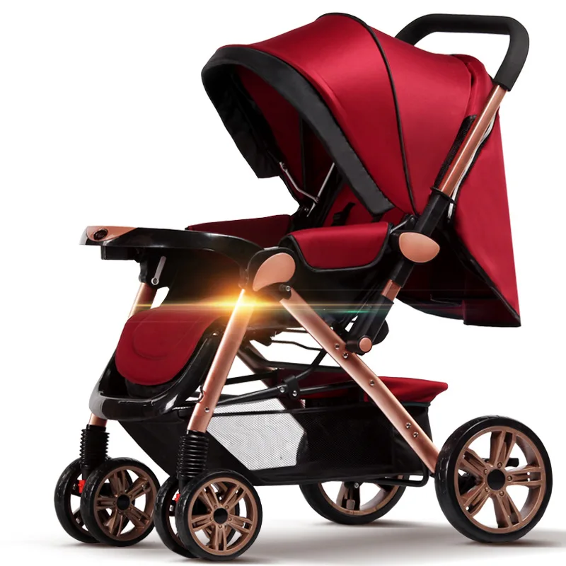 Baby Stroller 3 in 1 poussette Sit and Lying Baby Pushchair Folding Children Carriage Portable Infant Trolley bebek arabasi