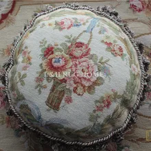 15 К круглый диаметр 1" кружево подушки ручной работы шерстяные Кружево Подушка, ручной работы шерстяной подушка, без вставки