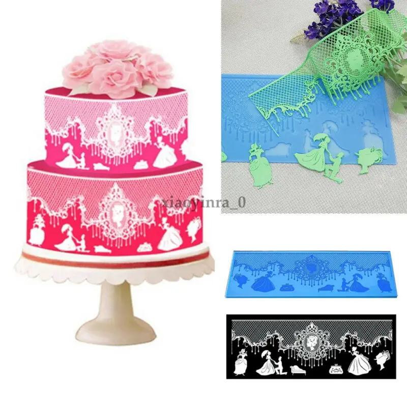 

DIY Fondant Decor Silicone Material Lace Cake Mold Baking Chocolate Mould Hot