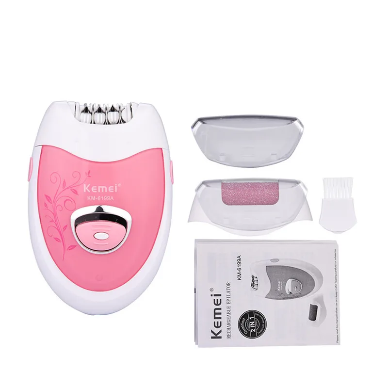 

2 In 1 Rechargeable Electric Women Shaver Epilator Shaving Hair Removal Female Body Depilator Machine Foot Care Pedicure