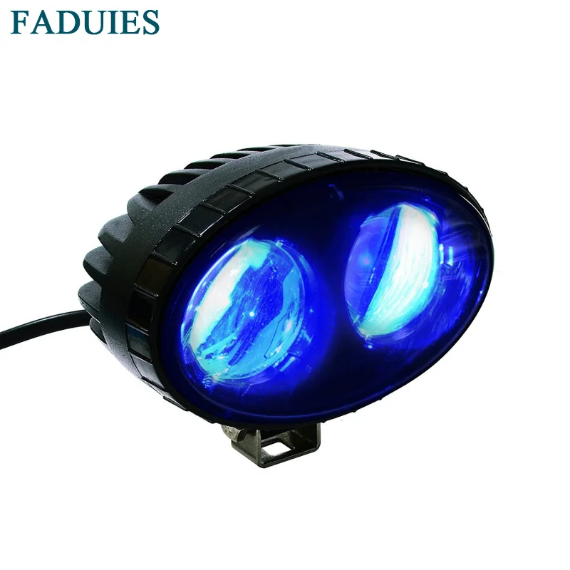 1 FADUIES 10W Blue LED Forklift Safety Light Spot Light Warehouse Safe Warning Light, 10V-80V LED Forklift Light (1)