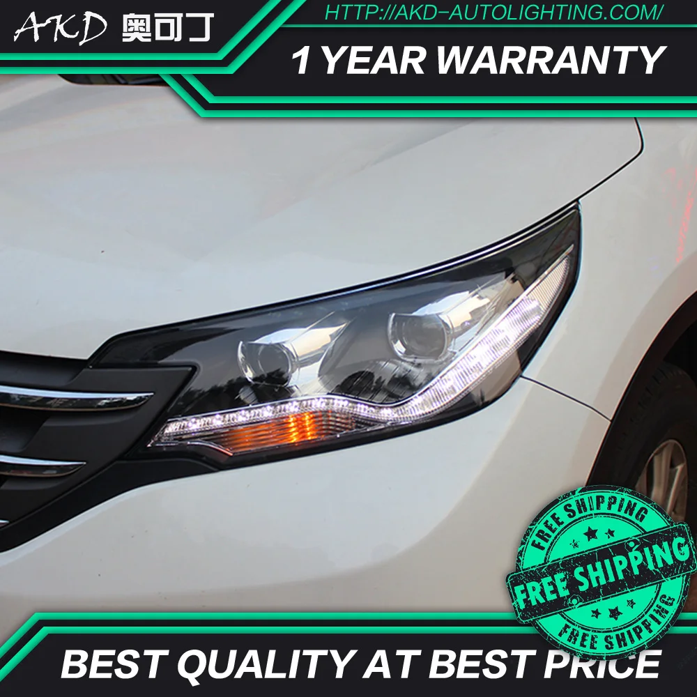 AKD tuning cars Headlight For Honda CRV CR V Headlights LED DRL Running