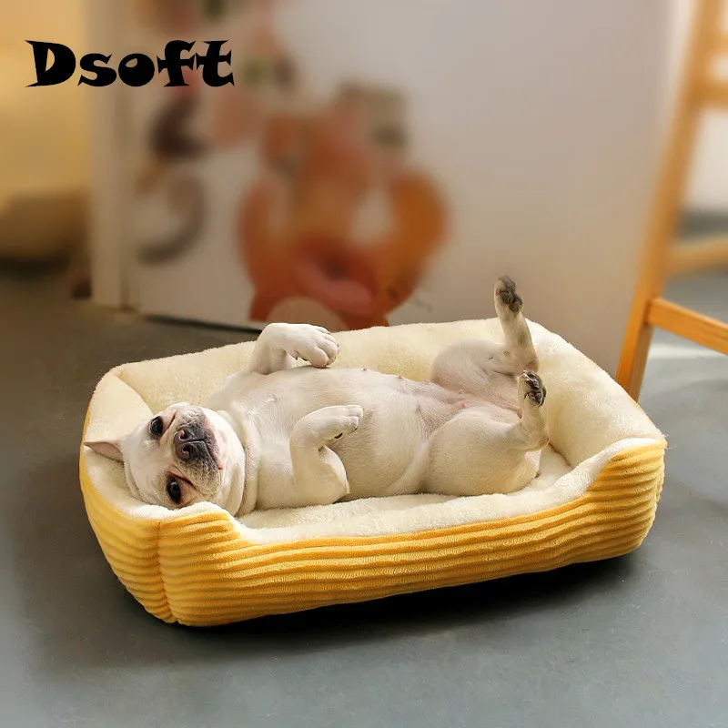 cheap Dog Bed Pad Soft Fleece Pet Mat Waterproof Bottom Pet Sofa Dog Beds For Small Medium Large Dogs House Bed Pet Supplies