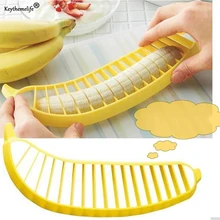 Keythemelife Banana Slicer Chopper Cutter Plastic Fruit Salad Make Tool Fruit Salad Sausage Cereal Cutter Plastic Banana CutterC