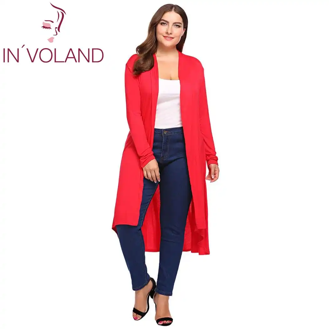 women's plus size red cardigan sweater