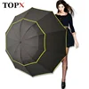 130cm Big Top Quality Umbrella Men Rain Woman Windproof Large Paraguas Male Women Sun 3 Floding Big Umbrella Outdoor Parapluie 1