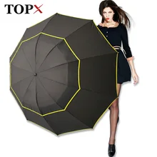 130cm Big Top Quality Umbrella Men Rain Woman Windproof Large Paraguas Male Women Sun 3 Floding