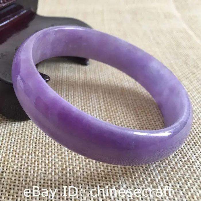 61 мм Китайский Красивый Лаванды Фиолетовый Розовый Jade Жадеит Bangle Браслета A2038 |