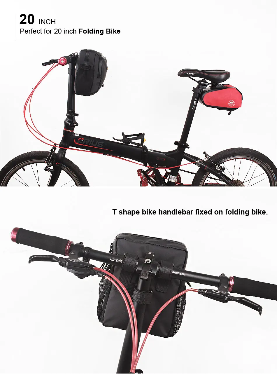 Sale RHINOWALK Big Capacity Handlebar Bike Bag Full Waterproof Folding Bike Front Bag Electric Bike Cycling Bag 10