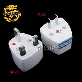 

100pcs Portable to UK US AU EU Europe Travel Kits AC Power Socket Plug Adapter Outlet Converte #M-2K / M-2S