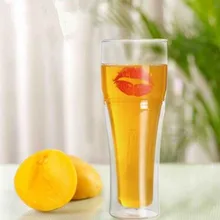 300 мл высококачественный современный стеклянный стакан для сока с двойными стеклянными слоями Придверный коврик прозрачный стакан термостойкая пивная кружка