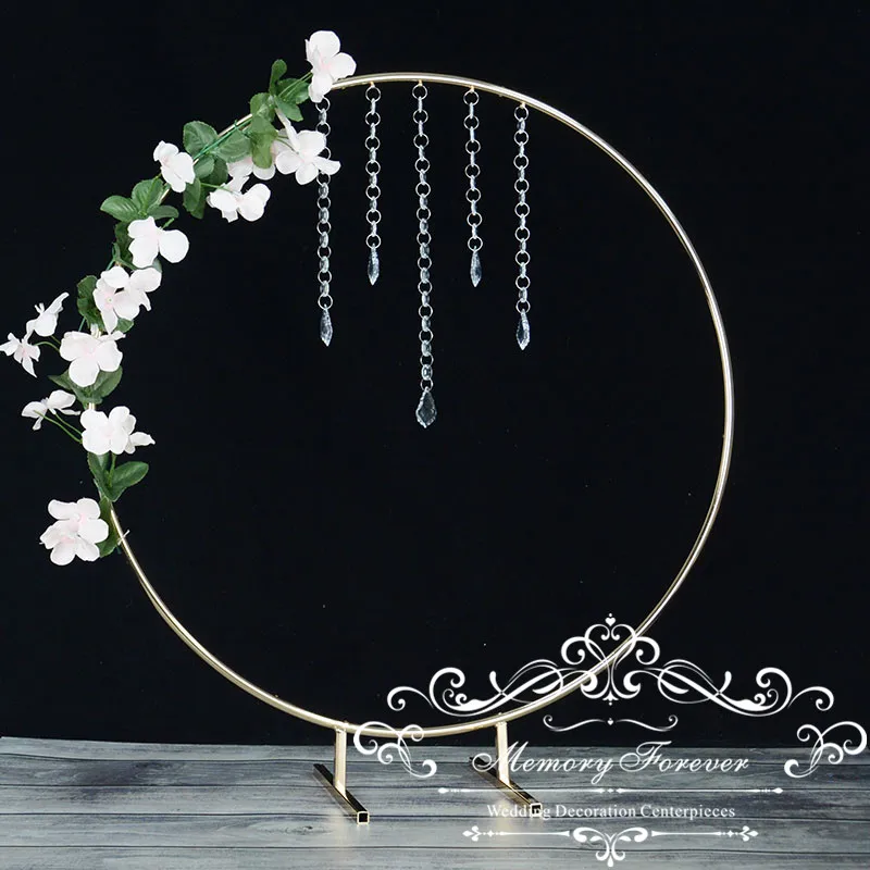 

10PCS 60 cm Diameter Hoop centerpiece Wedding Floral Hoop Metal Gold centerpiece floral arrangements table decor