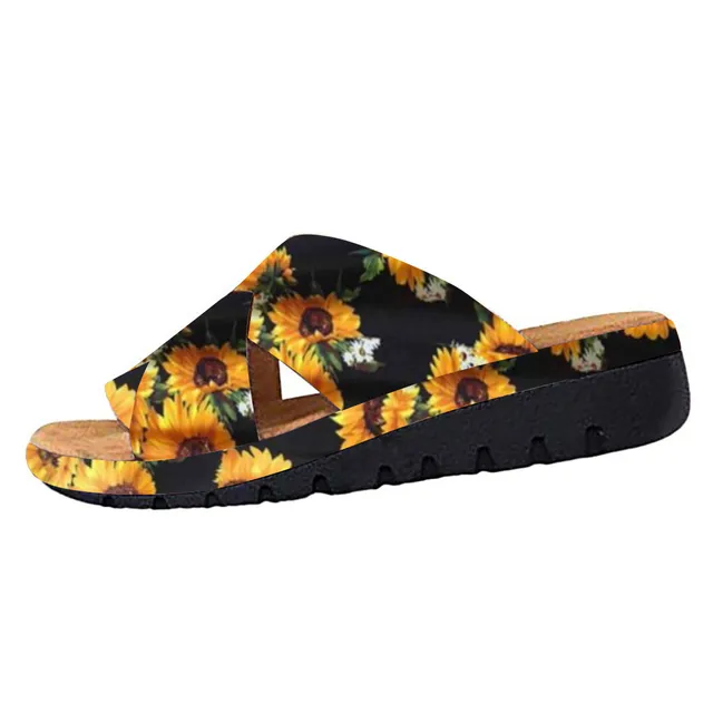 earth sunflower wedge sandal