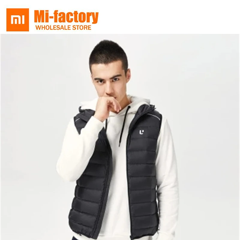 

With Technology Reflective Xiaomi Uleemark Men Ultra-light Storage Winter Down Vest Jacket Hooden Casual Simple Soft Down Coat