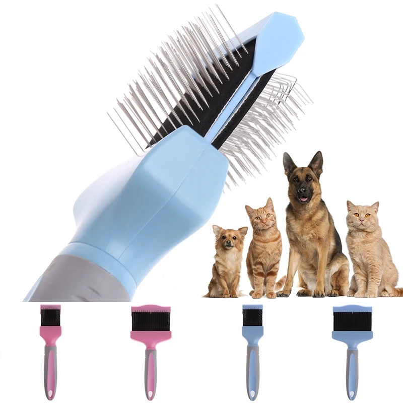 

Dog Puppy Cat Pet Hair Shedding Grooming Trimmer Comb Brush Slicker Rake Tool