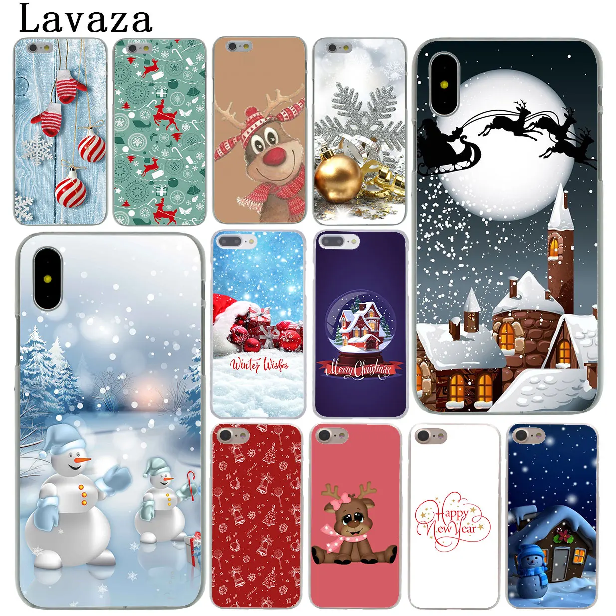 Твердый чехол для телефона Lavaza happy New Year Merry Christmas iPhone XR X XS 11 Pro Max 10 7 8 6 6S 5 5S SE 4S 4 |