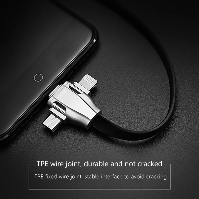 NOHON TPE 3 в 1 зарядный Дата кабель освещение для iPhone X 7 8 Plus цинковый сплав Xiaomi Huawei Samsung