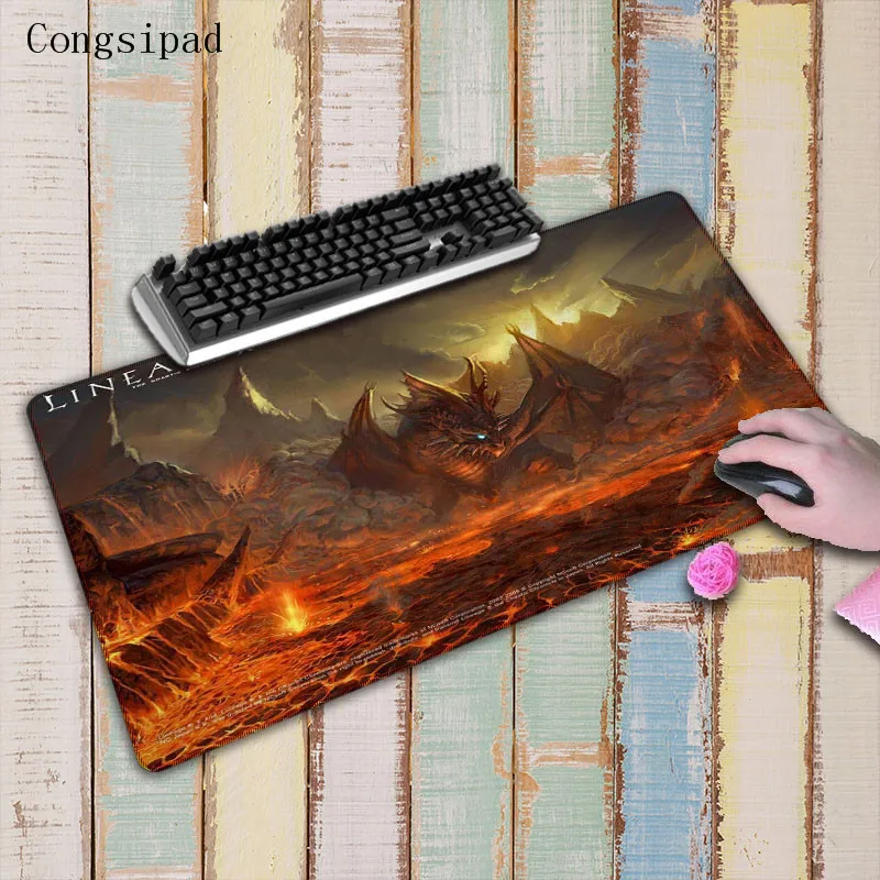 

Congsipad Red Dragon locking Mouse Pad XXL Large Picture Customize Gaming Mousepad Office Anime desk table decor Keyboard BigMat