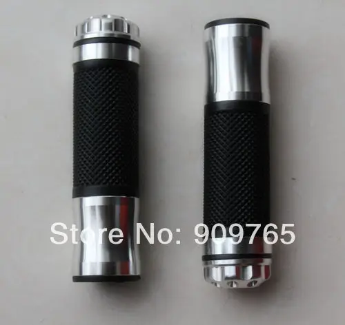 

1 Pair Silver 7/8" 22mm Rubber Handlebar HandGrips W/ Bar ends For Suzuki GSX-R Honda CRF CBR Yamaha YZF Kawasaki Ninja ZX