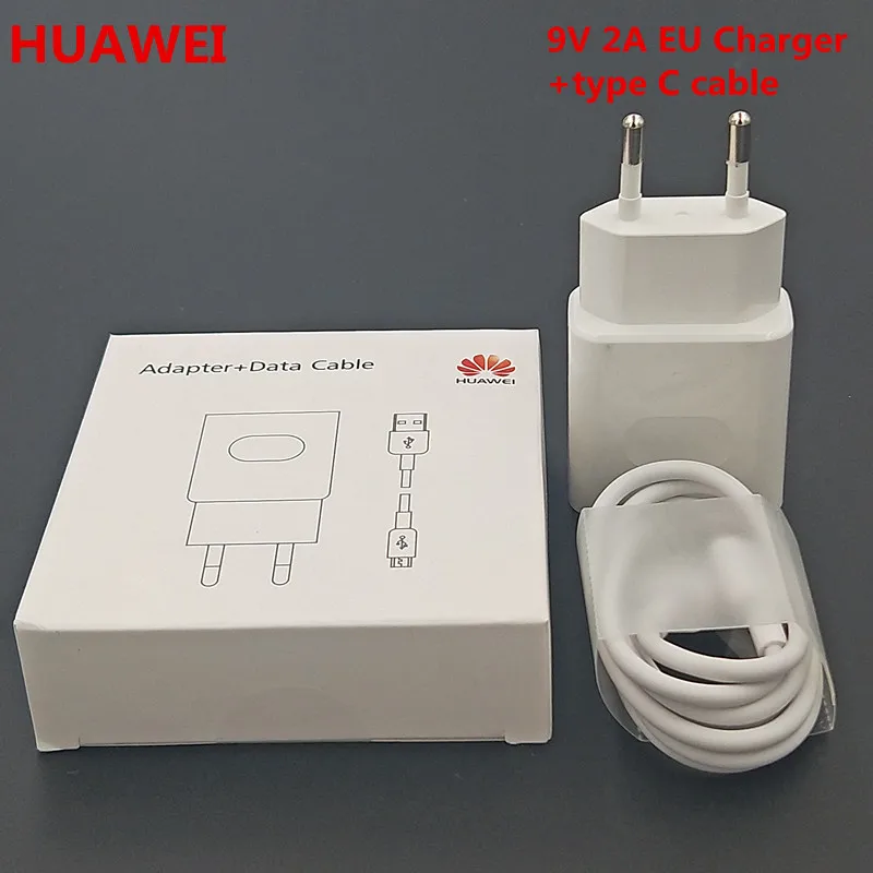 

original huawei EU fast charger& Type C date Cable For nova 2 2s 3 3E p20 plus lite honor 9 10 v9 v10 note 8 9 10 mate 9 10 pro